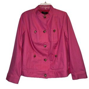 TALBOTS Women's Pink Flatteringly Classic Grace Fit Blazer Jacket Sz 12W NEW